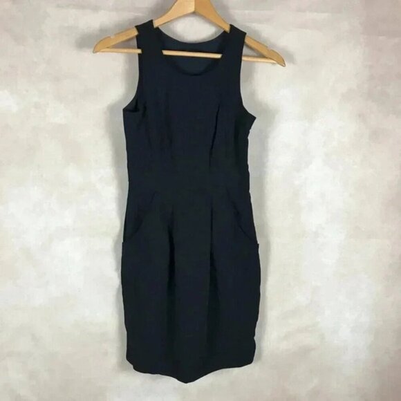 THEORY Black Sleeveless Dress with Pockets Size 0 - Picture 5 of 11
